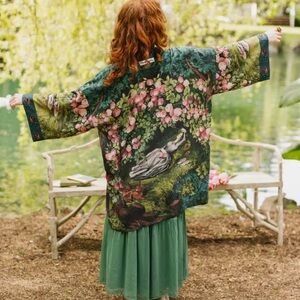 ✨NEW✨ The Daydreamer Kimono Robe with Belt Vintage Art by Market of Stars